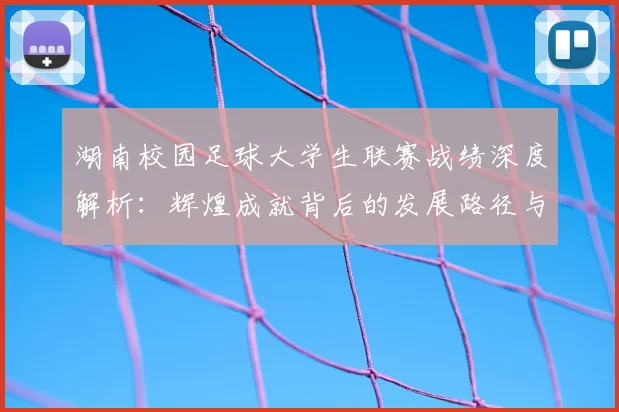 湖南校园足球大学生联赛战绩深度解析：辉煌成就背后的发展路径与未来展望